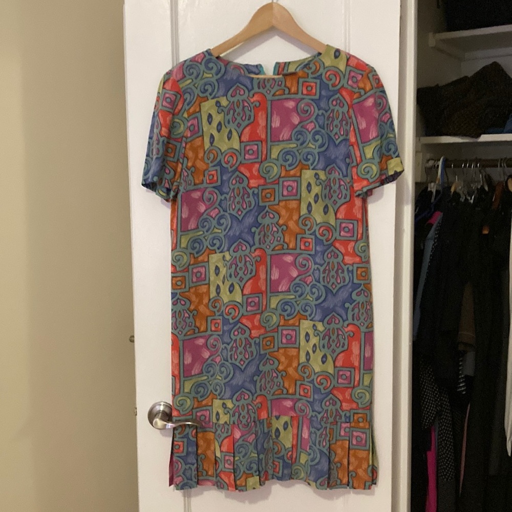 Vintage 100% silk dress